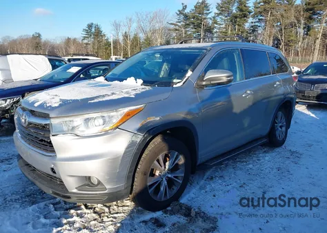 2015 Toyota Highlander Xle V6 из США, поврежденный, VIN 5TDJKRFH2FS080343
